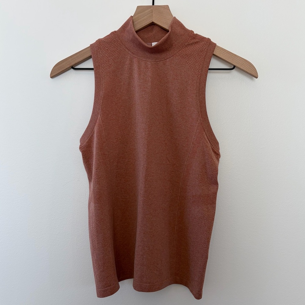 CALIA Seamless Sleeveless Mock Neck Top
